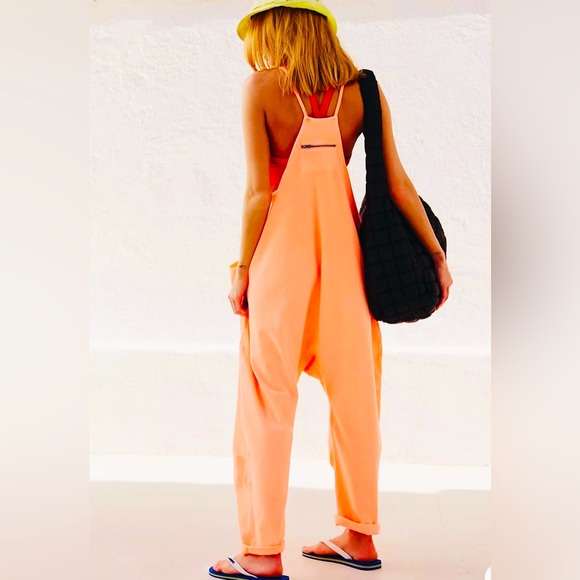 Hot Shot Onesie FP Movement by Free People Jumpsuit with Relaxed Fit in Melon